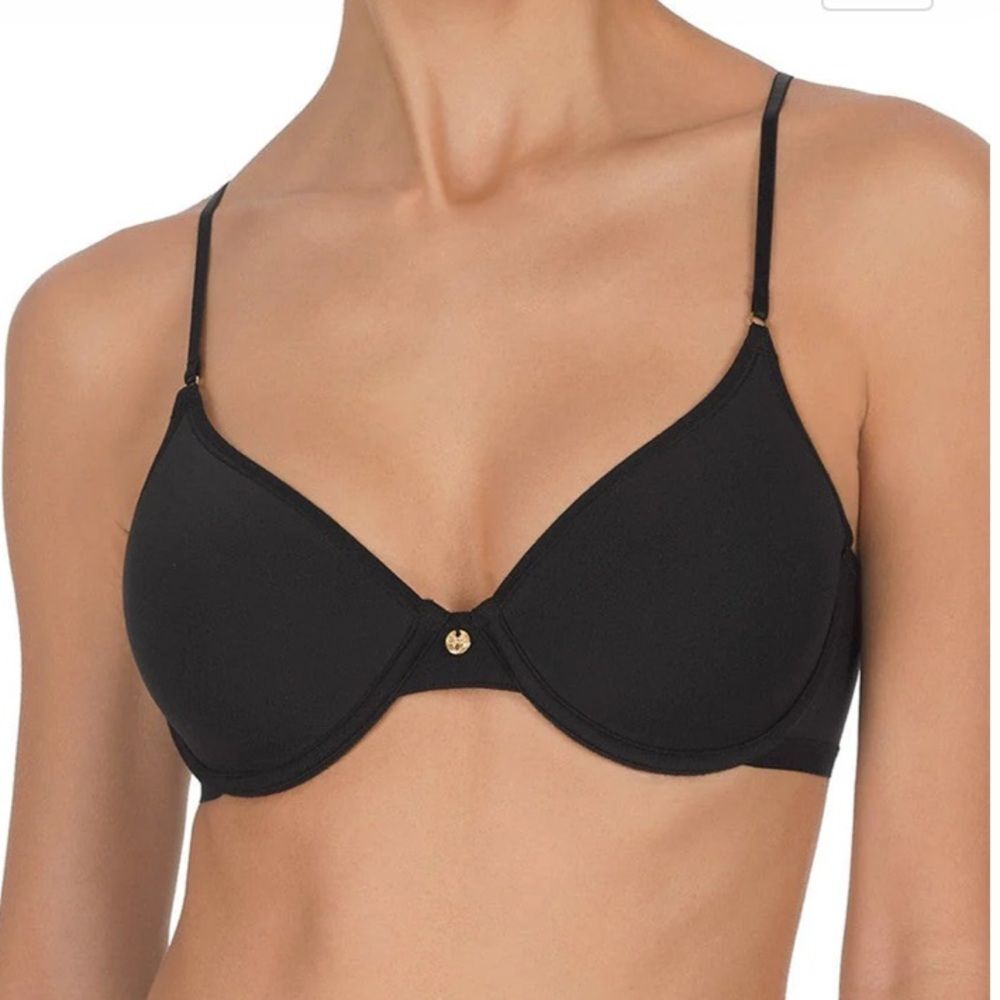 Natori Black 738100 Understated Lightly Lined Underwire Bra 32DD